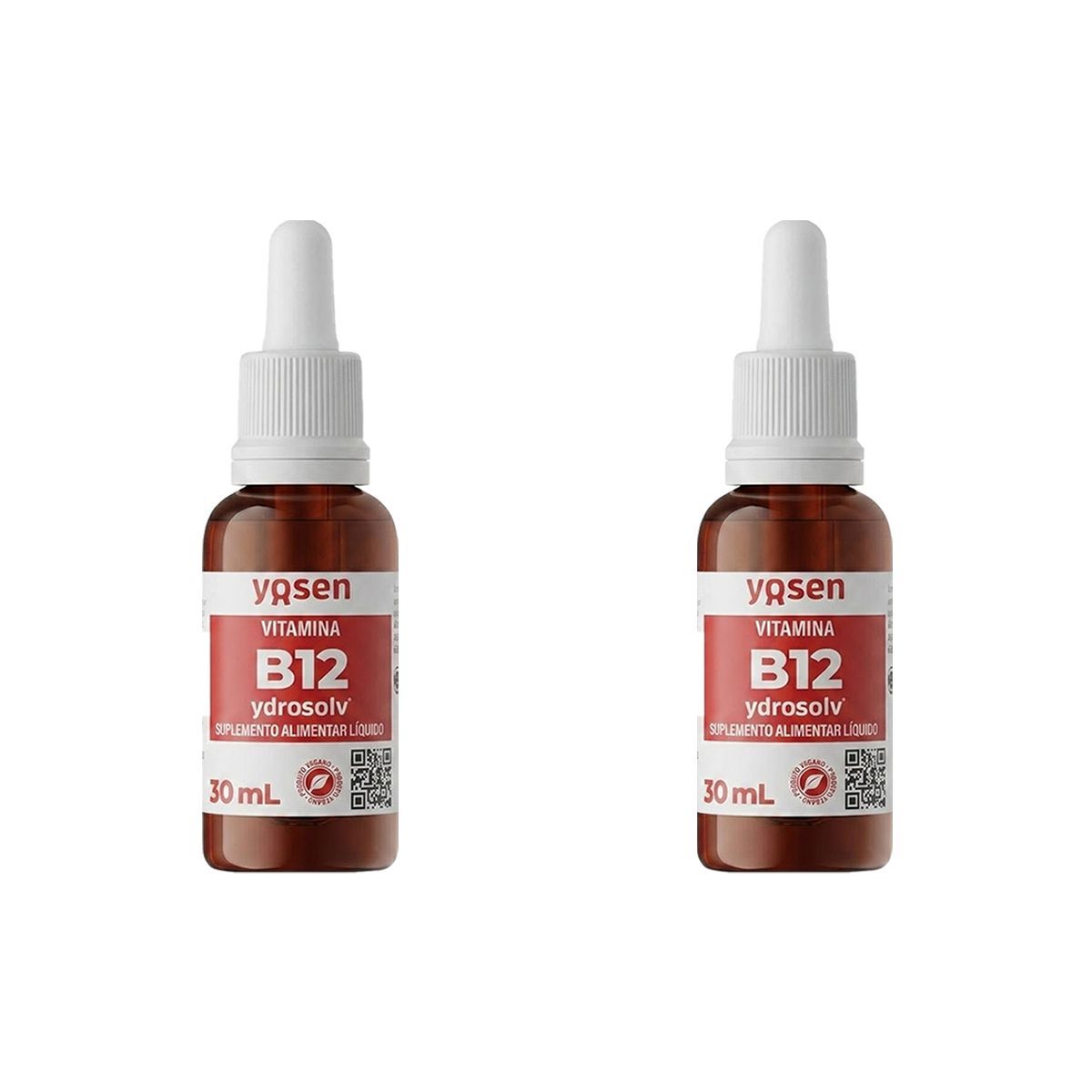 Kit 2X Vitamina B12 Ydrosolv - 30ml Gotas Sem Sabor - Yosen