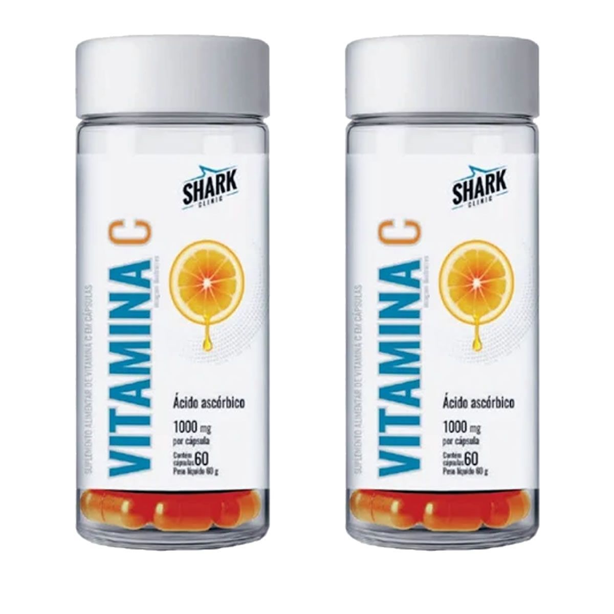 Kit 2X Vitamina C 1000mg - 60 C�psulas - Shark Pro