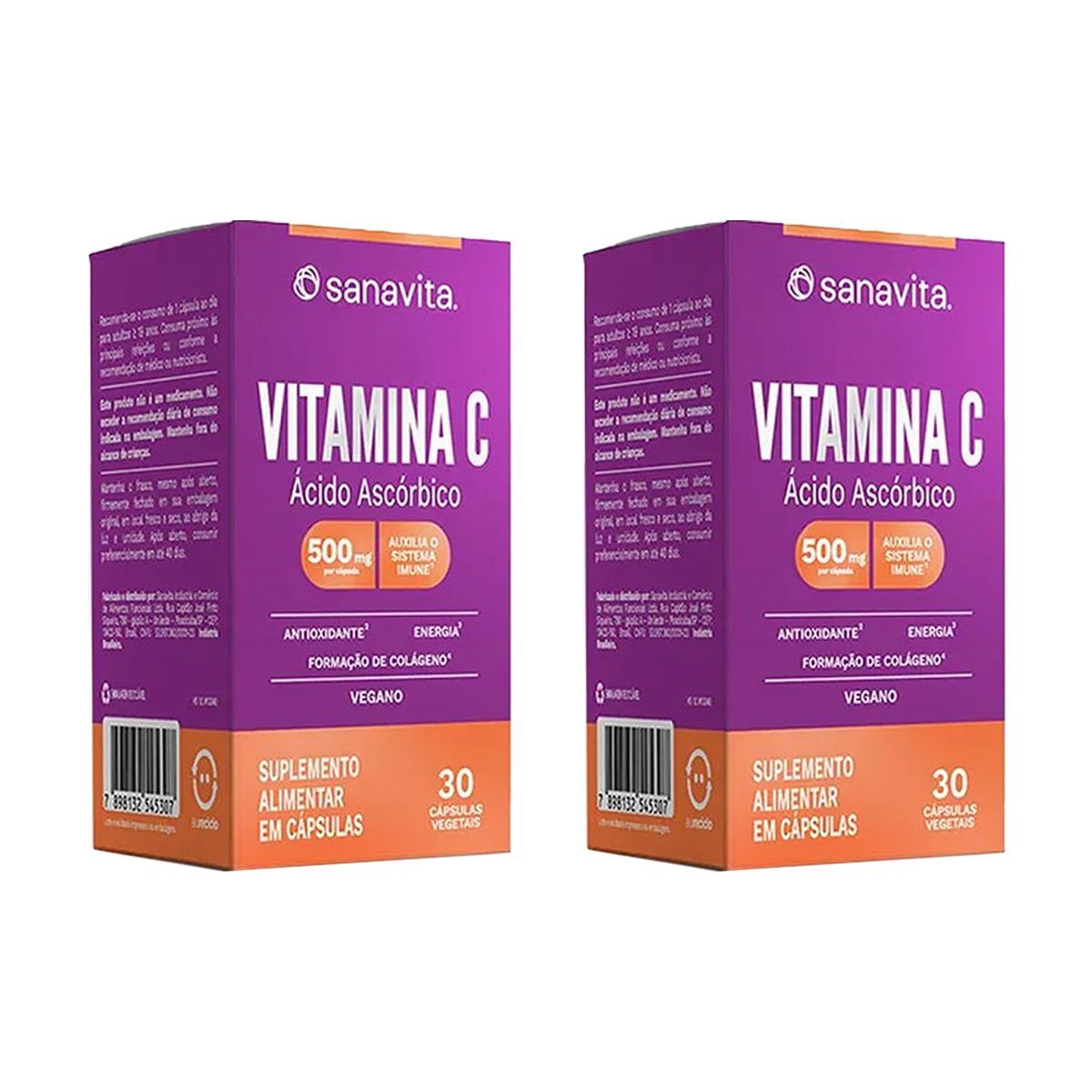 Kit 2X Vitamina C - 30 C�psulas - Sanavita