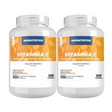 Kit 2X Vitamina C 45mg  - 120 Comprimidos Mastig�veis Laranja com Acerola - NewNutrition