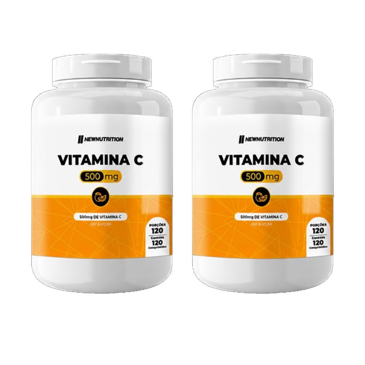 Kit 2X Vitamina C 500mg - 120 Comprimido - NewNutrition