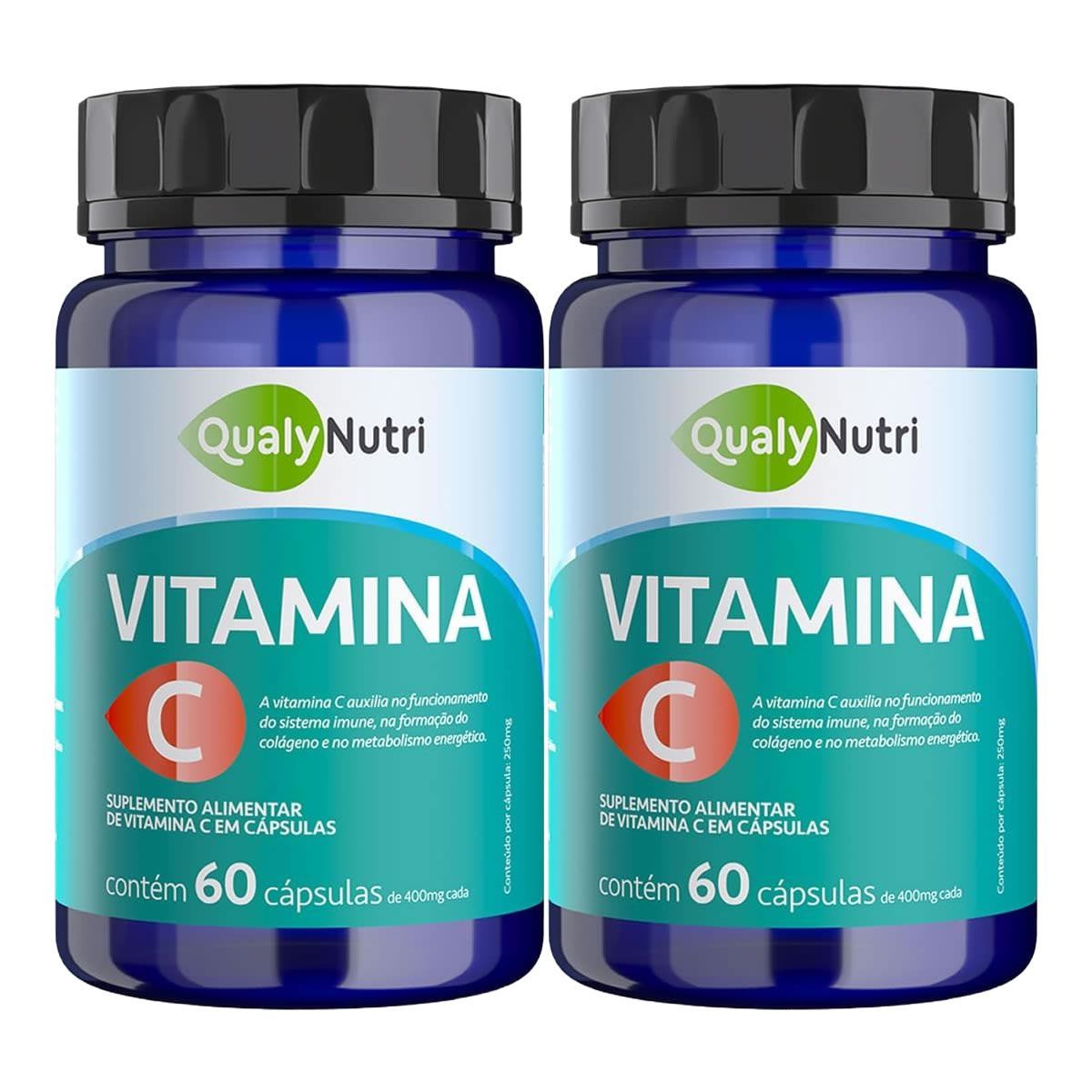 Kit 2X Vitamina C - 60 C�psulas - QualyNutri