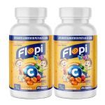 Kit 2X Vitamina C Flopi Kids - 30 Gelatinas Laranja - Flofarma