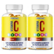 Kit 2X Vitamina C Kids - 30 Gomas Laranja - Flofarma