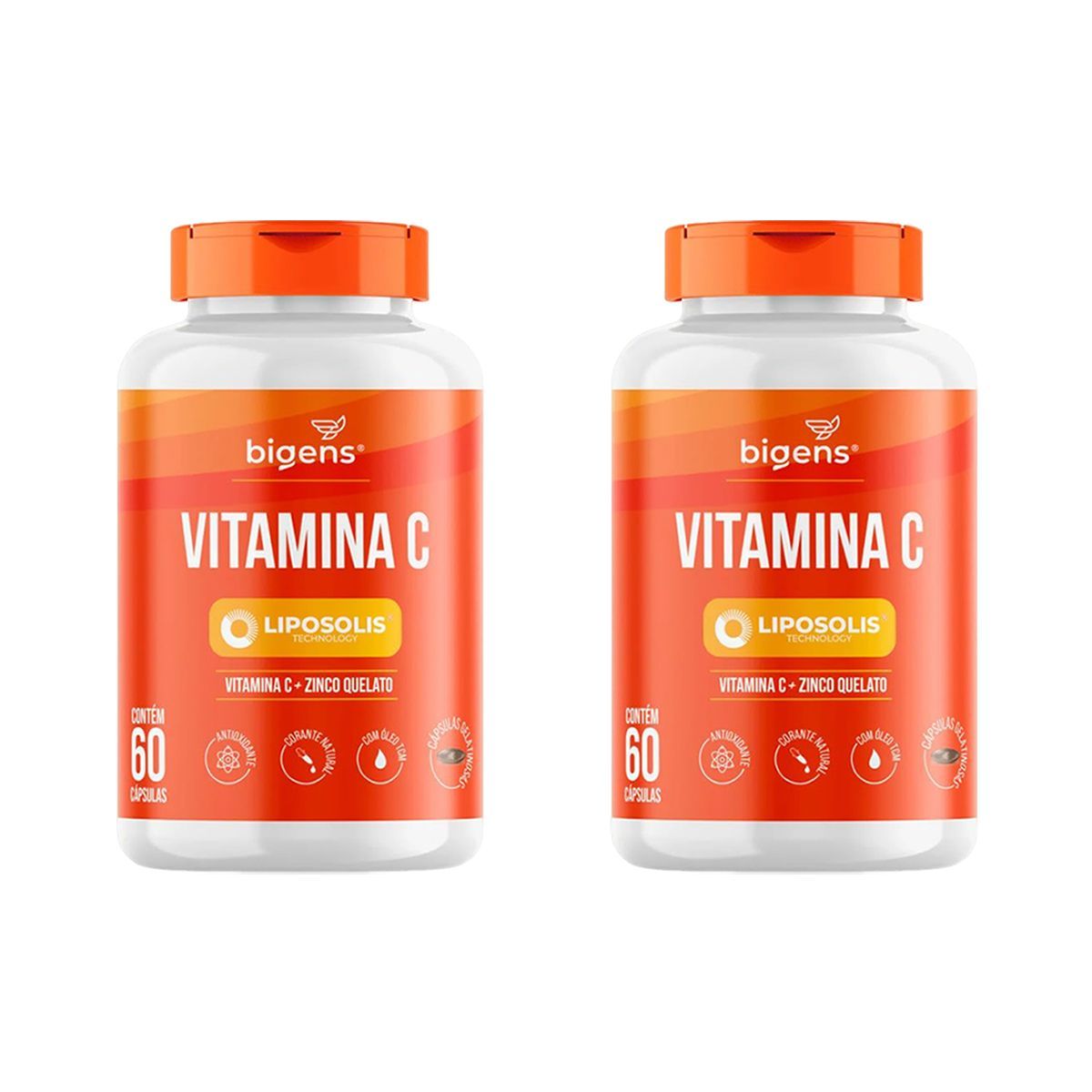 Kit 2X Vitamina C Liposolis - 60 C�psulas - Bigens