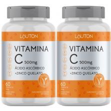 Kit 2X Vitamina C + Zinco 500mg - 60 C�psulas Lauton Nutrition