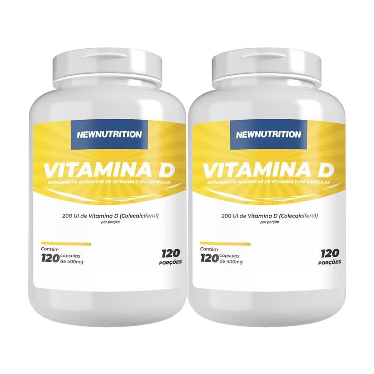 Kit 2X Vitamina D - 120 C�psulas - NewNutrition