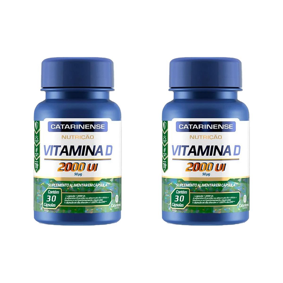Kit 2X Vitamina D 2000UI - 30 C�psulas - Catarinense Nutri��o
