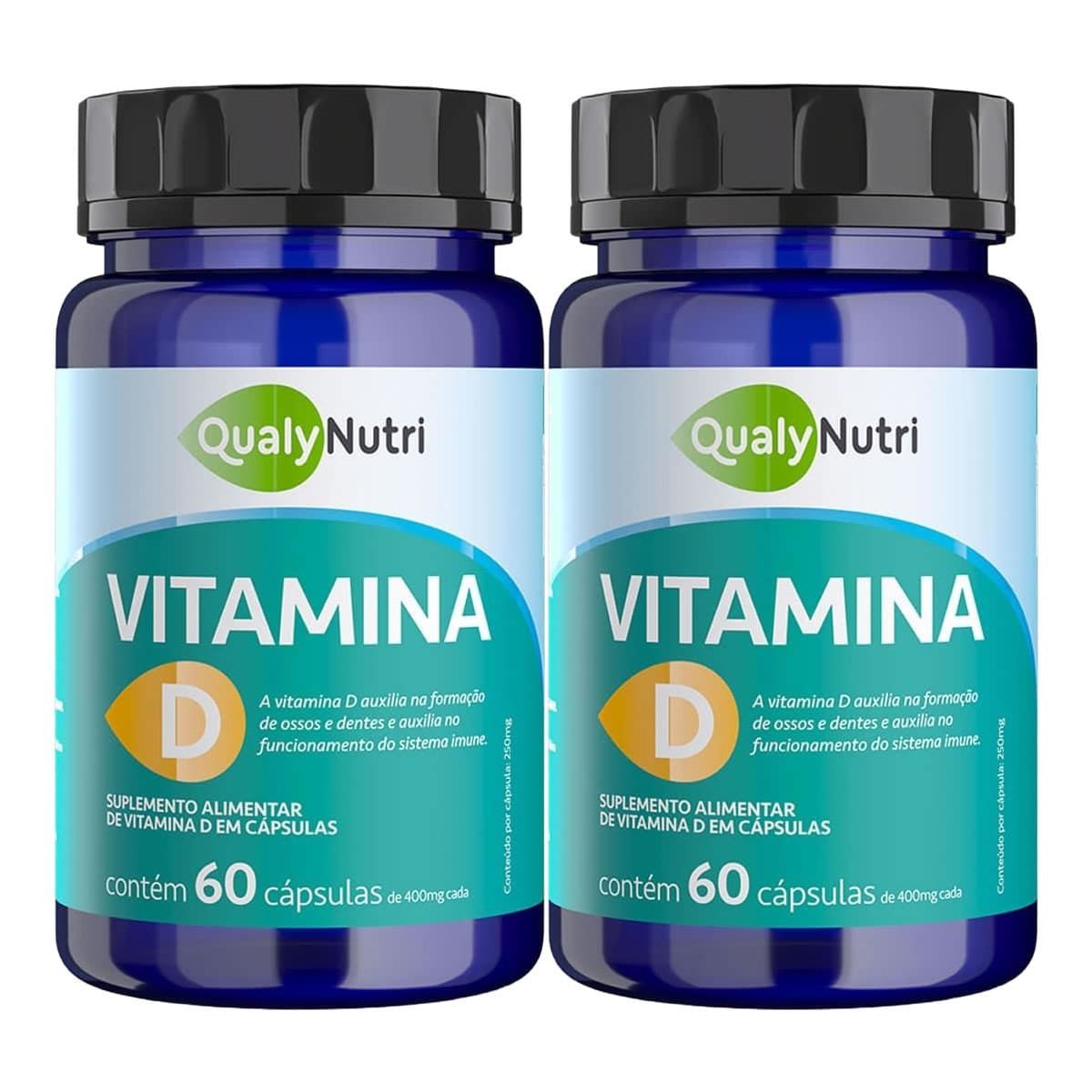 Kit 2X Vitamina D - 60 C�psulas - QualyNutri