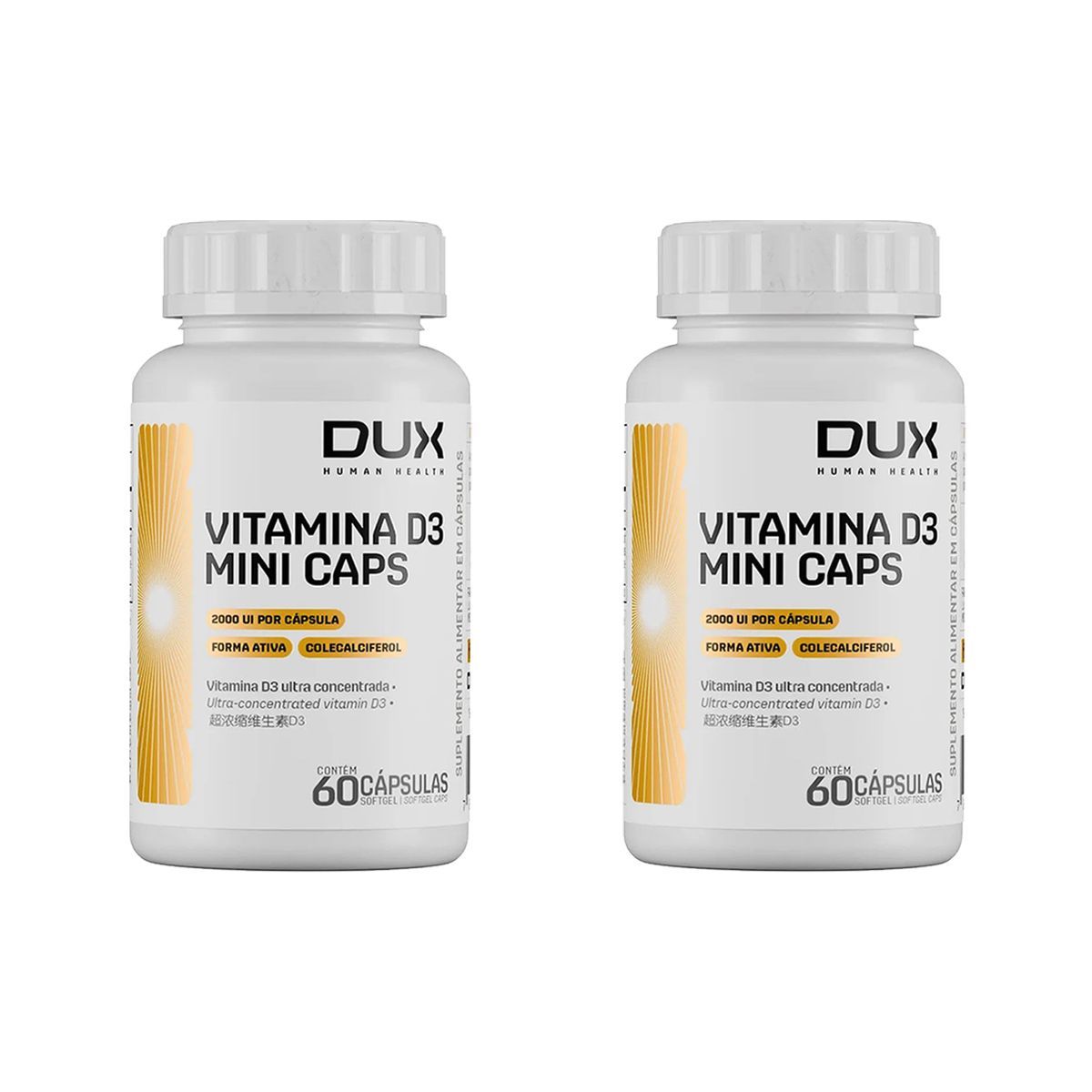 Kit 2X Vitamina D3 - 120 C�psulas - Dux Nutrition