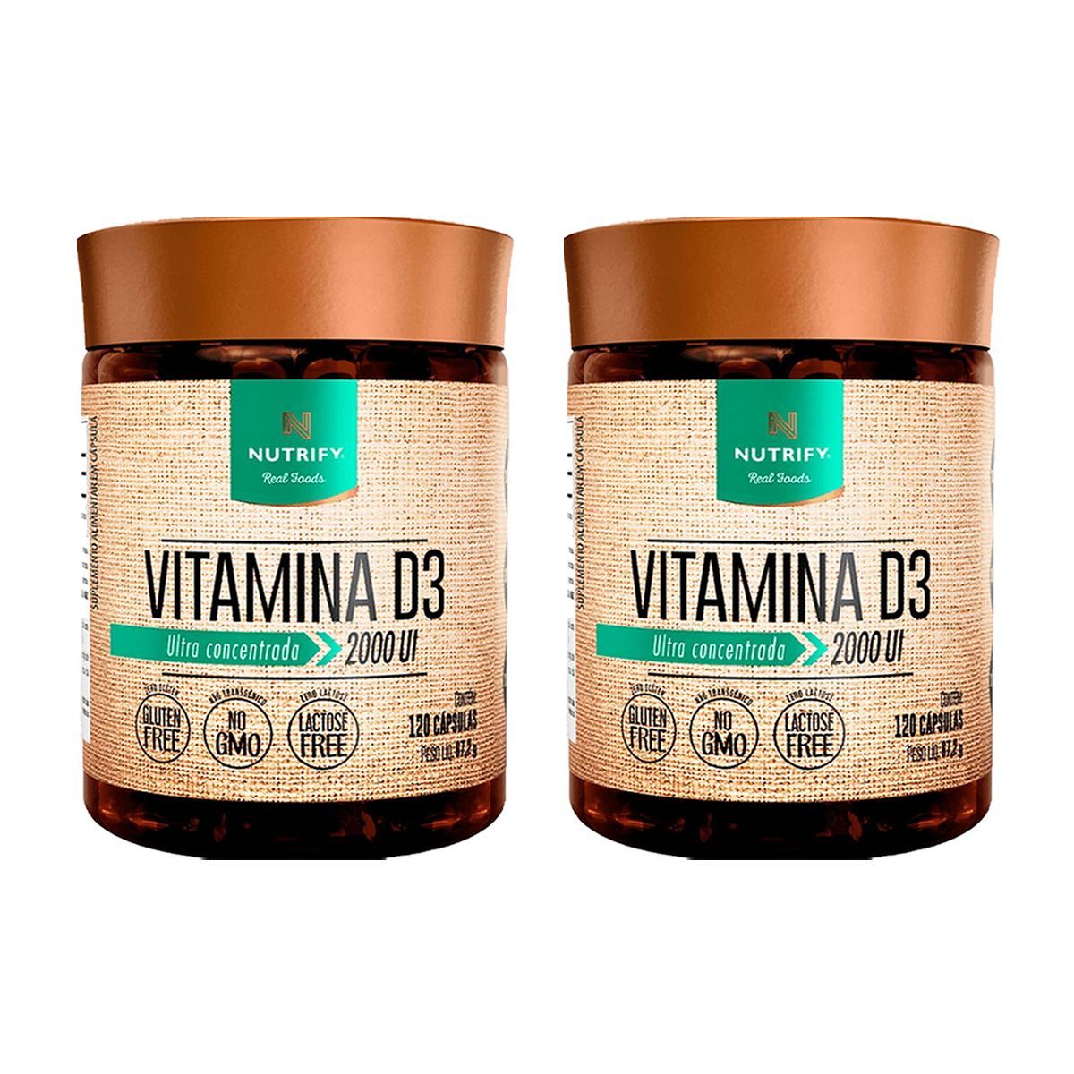 Kit 2X Vitamina D3 - 120 C�psulas - Nutrify