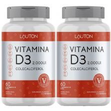 Kit 2X Vitamina D3 2.000UI  - 60 Comprimidos - Lauton Nutrition