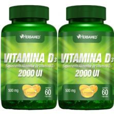 Kit 2X Vitamina D3 2000UI - 60 C�psulas - Herbamed