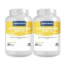 Kit 2X Vitamina D3 2000UI - 60 C�psulas - NewNutrition