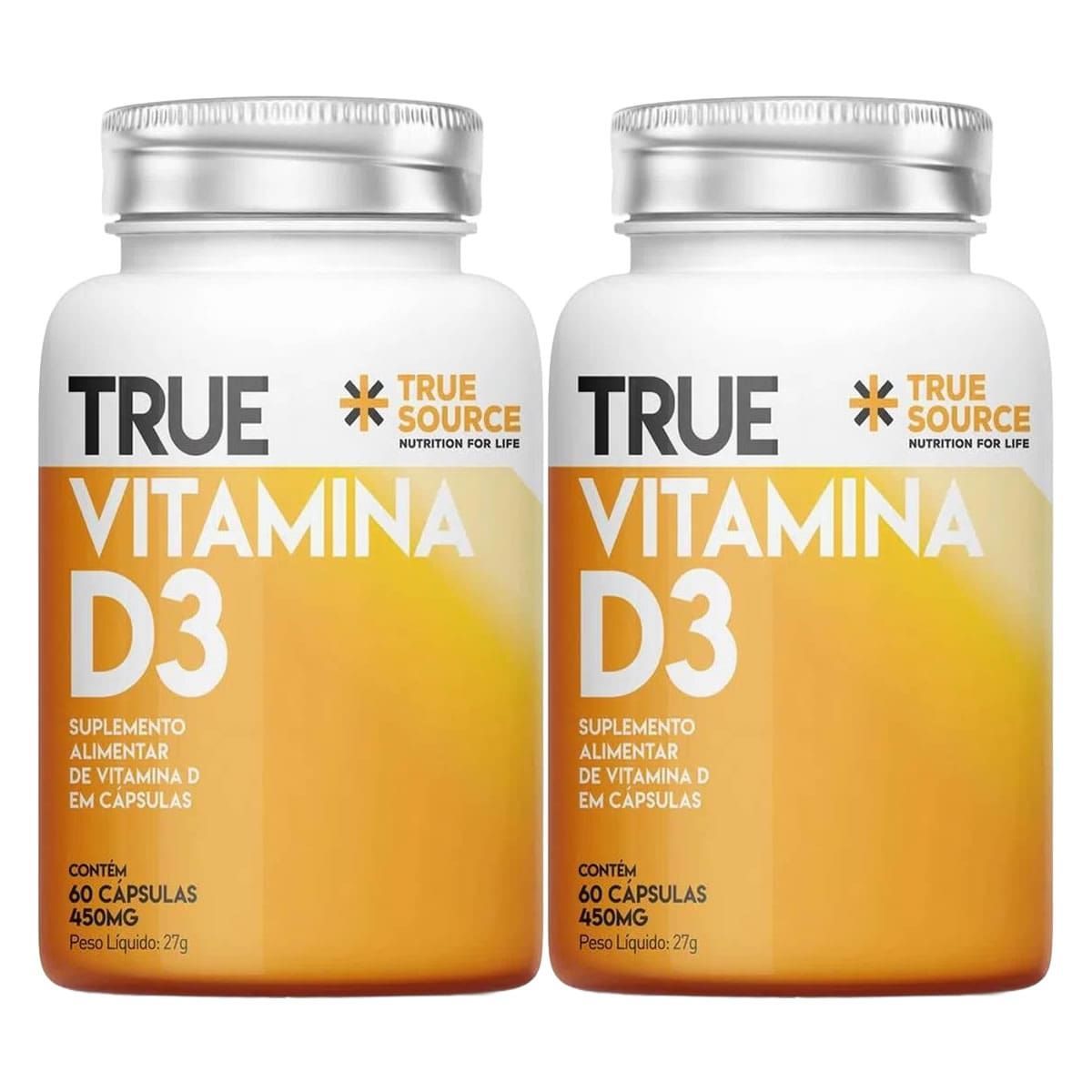 Kit 2X Vitamina D3 2000UI - 60 C�psulas - True Source