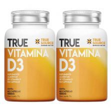 Kit 2X Vitamina D3 2000UI - 60 C�psulas - True Source