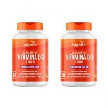 Kit 2X Vitamina D3 2000ui Com TCM - 60 C�psulas - Bigens