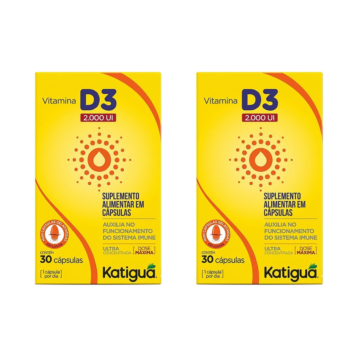 Kit 2X Vitamina D3 - 30 C�psulas - Katigu�