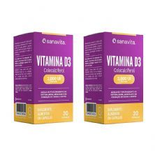 Kit 2X Vitamina D3 - 30 Capsulas - Sanavita