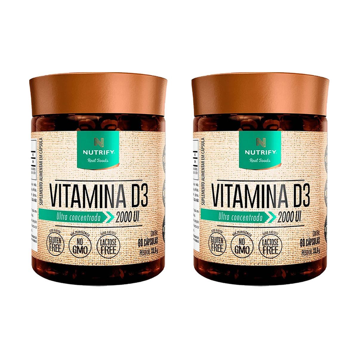 Kit 2X Vitamina D3 - 60 C�psulas - Nutrify