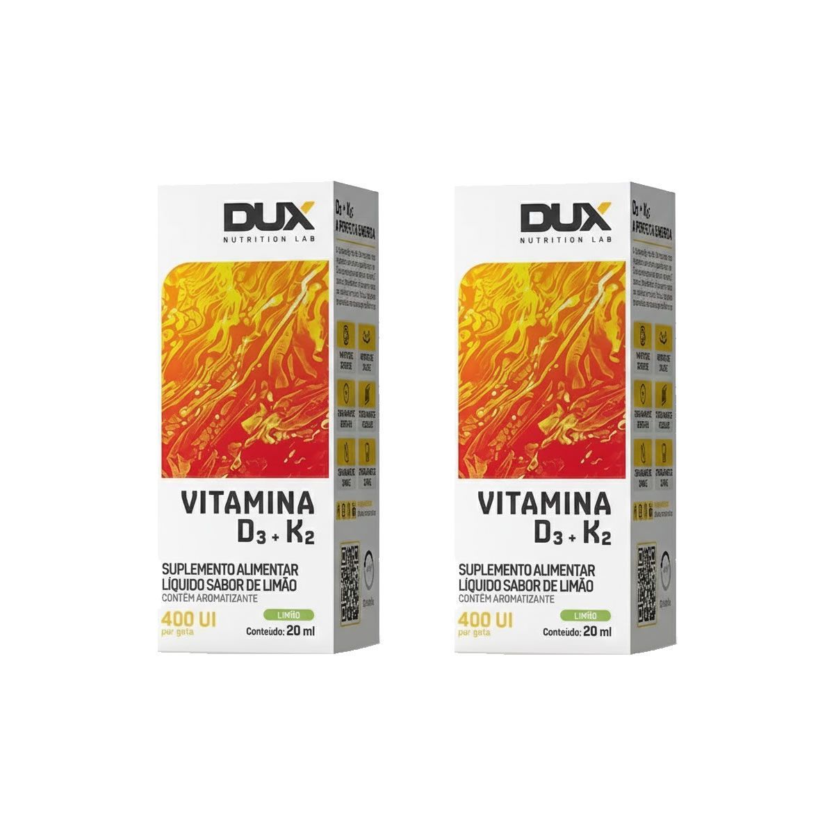 Kit 2X Vitamina D3 K2 - 20ml Lim�o - Dux