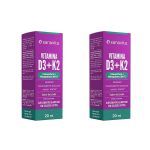 Kit 2X Vitamina D3+ K2 - 20ml Lim�o - Sanavita
