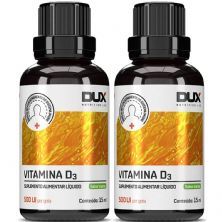 Kit 2X Vitamina D3 L�quida - 15ml Sabor Menta - Dux Nutrition