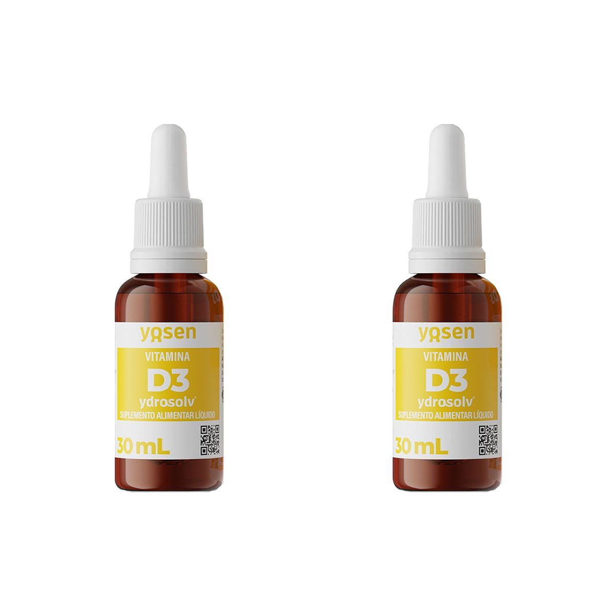 Kit 2X Vitamina D3 Ydrosolv - 30ml Gotas Sem Sabor - Yosen