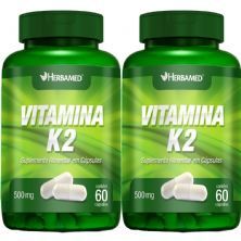 Kit 2X Vitamina K2 - 60 C�psulas - Herbamed