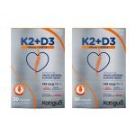 Kit 2X Vitamina K2  +Vitamina D3 -  30 C�spulas Gelatinosas - KATIGU�