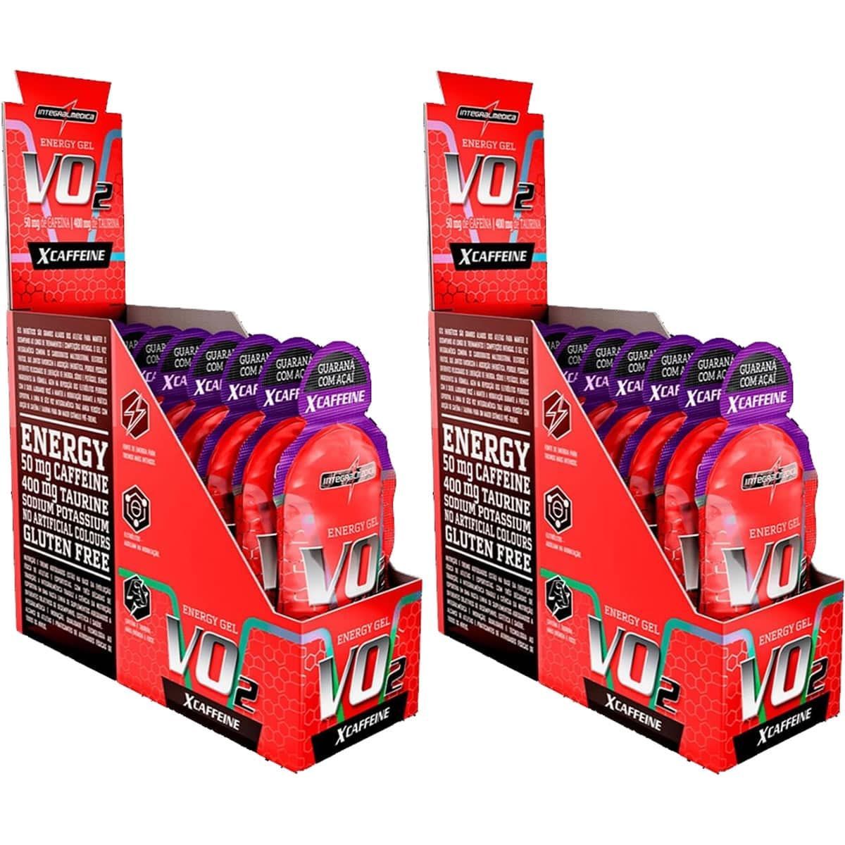 Kit 2X Vo2 Energy Gel X-Caffeine - 10 Sach�s 30g Guaran� com A�a� - IntegralM�dica