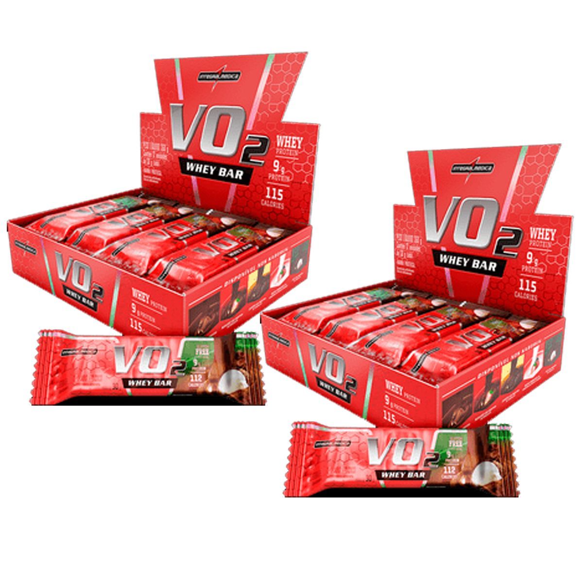 Kit 2X VO2 PROTEIN BAR - 24 Unidades 30g C�co - IntegralM�dica