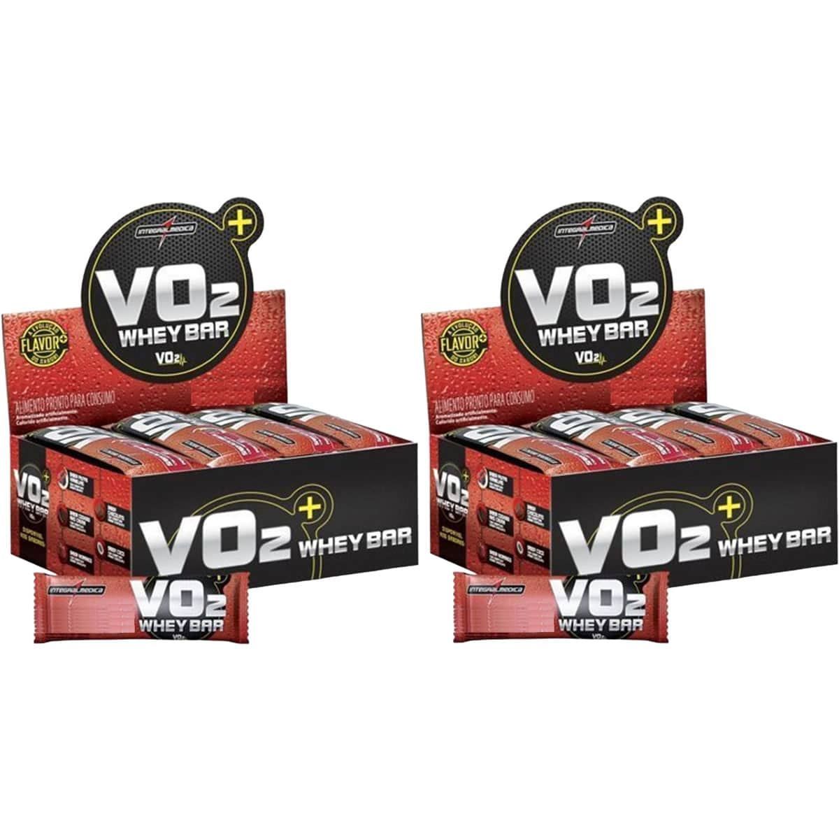 Kit 2X VO2 Whey Bar - 12 Unidades 30g Cookies - IntegralM�dica