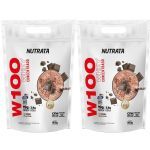 Kit 2X W100 Whey Concentrado - 900g Refil Double Chocolate - Nutrata