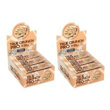 Kit 2X Wafer True Crunch Pro - Caixa com 12 Unidades de 25g Chocolate Branco Com Amendoim - True Source