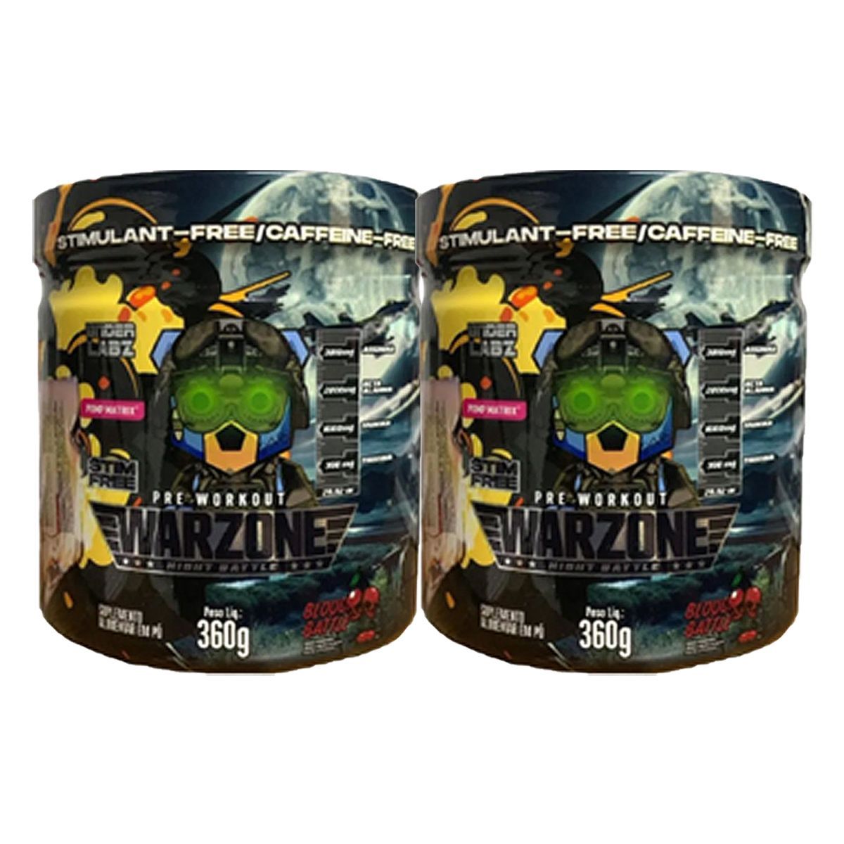 Kit 2X Warzone Night Battle Pr�-Treino - 360g Blood Battle - Under Labz