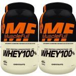 Kit 2X Whey 100% Concentrado - 900g Chocolate - MuscleFull