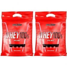 Kit 2X Whey 100% Pure - 1800g Refil Chocolate - IntegralM�dica