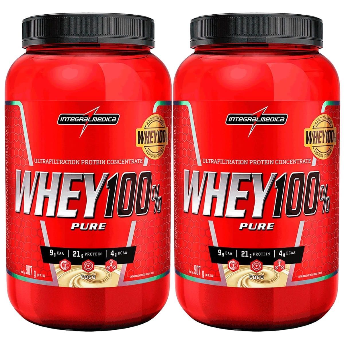 Kit 2X Whey 100% Pure - 907g Coco - IntegralM�dica