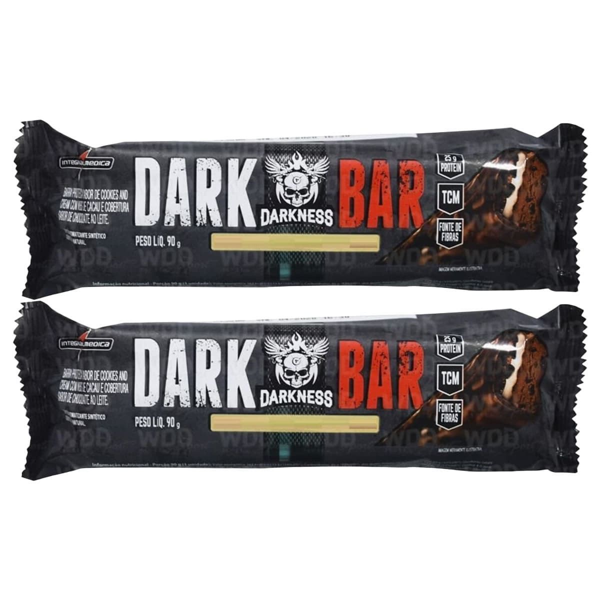 Kit 2X Whey Bar Darkness - 1 Unidade 90g Chocolate e Coco c/ Chocolate Chip - IntegralM�dica