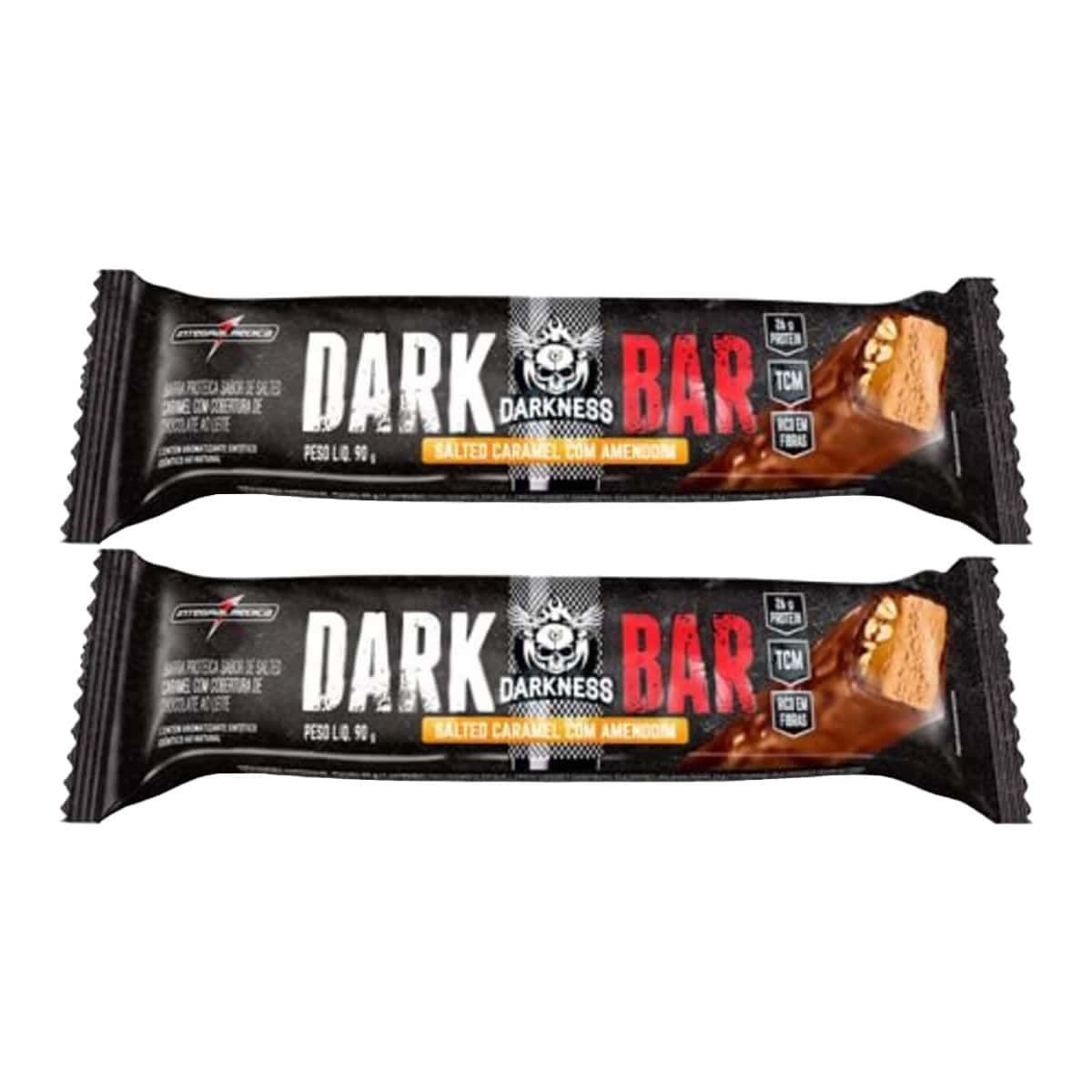 Kit 2X Whey Bar Darkness - 1 Unidade 90g Salted Caramel com Amendoim - IntegralM�dica