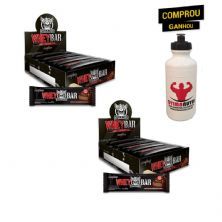 Kit 2x Whey Bar Darkness - 8 Unidades 90g Chocolate Amargo/Castanha - IntegralM�dica