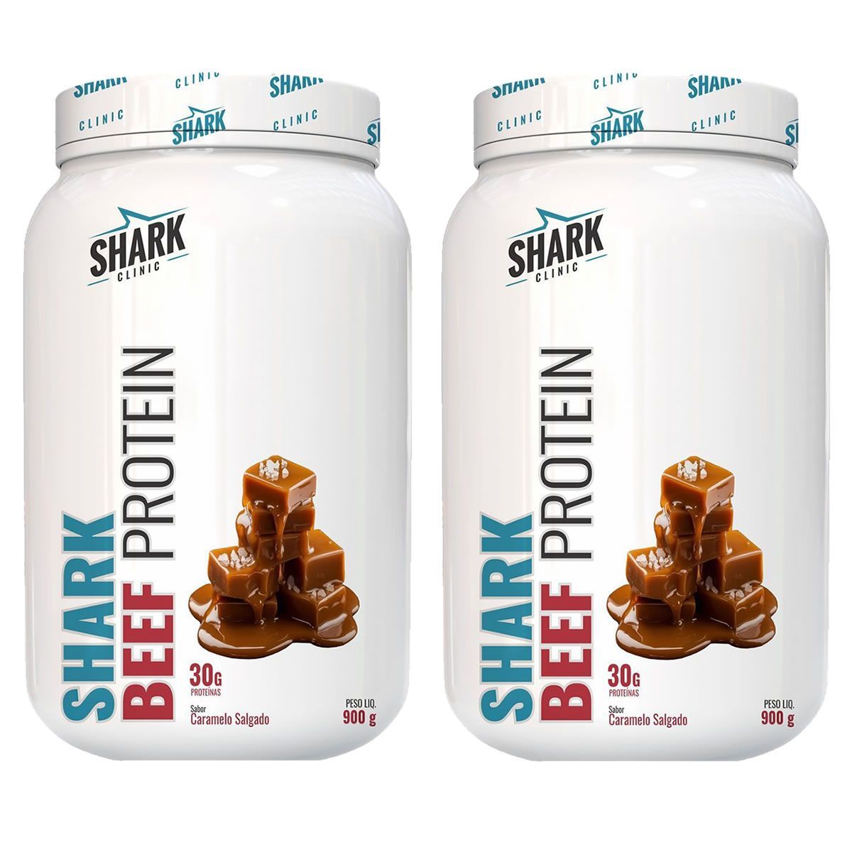 Kit 2X Whey Beef Protein - 900g Caramelo Salgado - Shark Pro