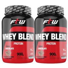 Kit 2X Whey Blend Protein - 900g Chocolate - FTW