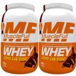 Kit 2X Whey Concentrado Zero Lactose - 900g Chocolate - MuscleFull
