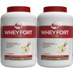 Kit 2X Whey Fort 3W - 1800g Baunilha - Vitafor