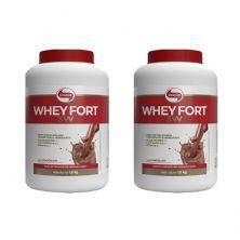 Kit 2X Whey Fort 3W - 1800g Chocolate - Vitafor
