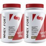 Kit 2X Whey Fort - 900g Chocolate - Vitafor
