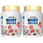 Kit 2X Whey Grego - 450g Morango Com Chantilly - Nutrata