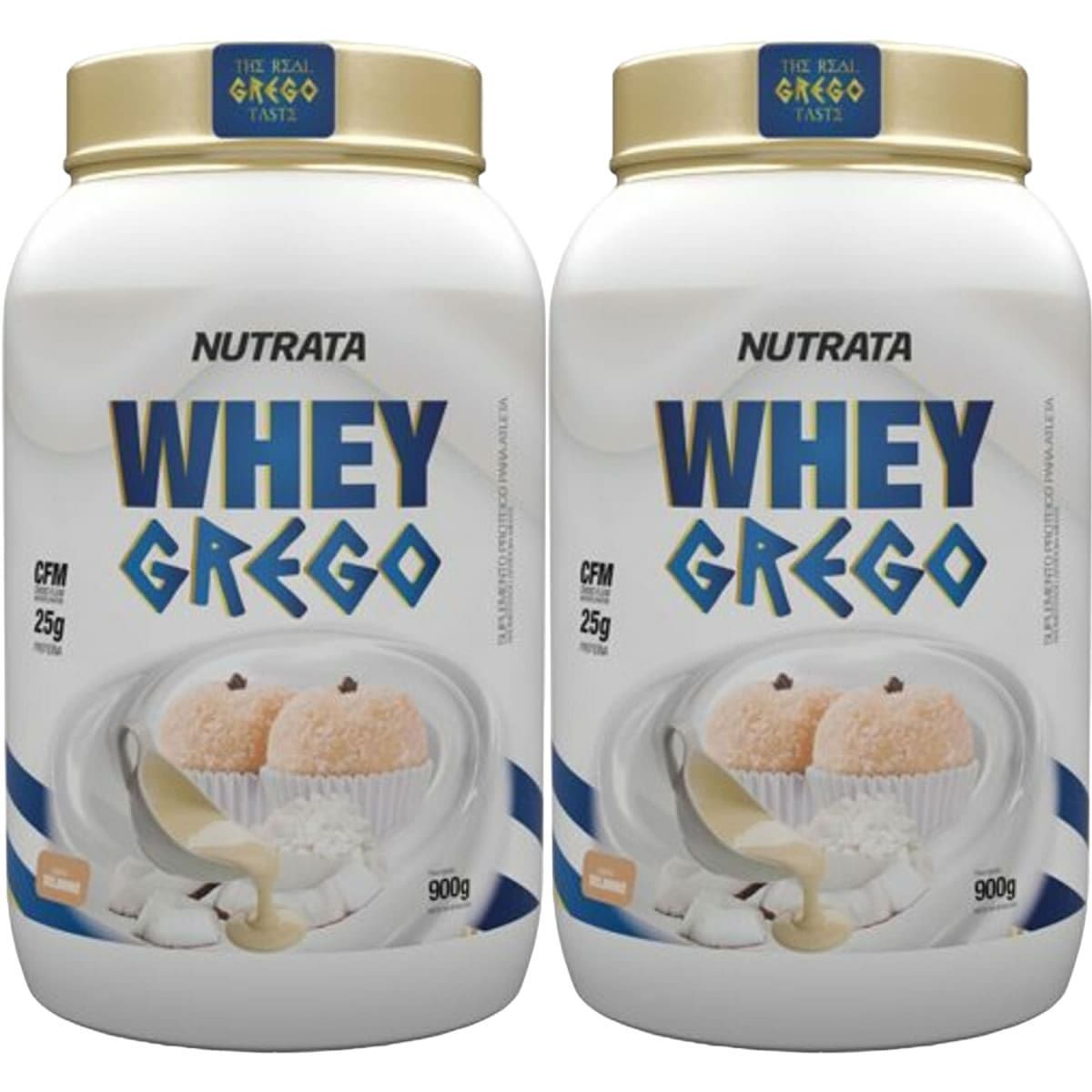 Kit 2X Whey Grego - 900g Beijinho - Nutrata